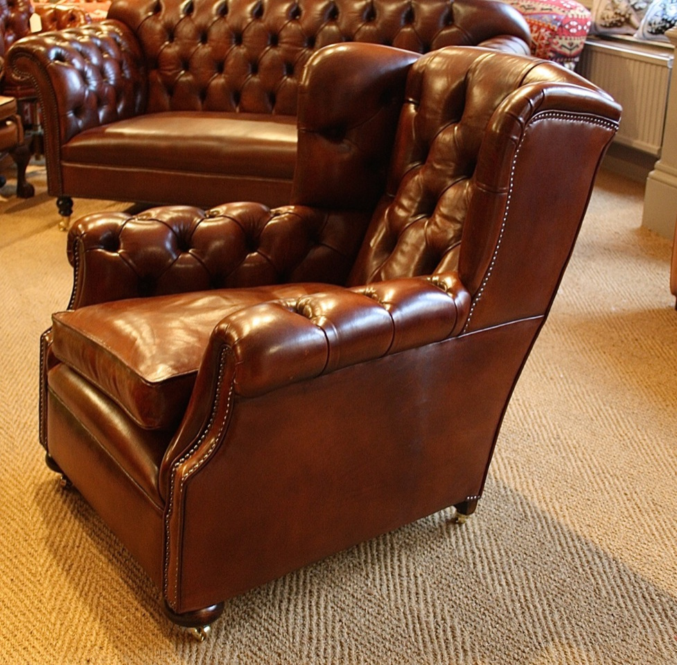 Leather Chairs of Bath, Leather Wing Chair, Leather Club Chair, Leather